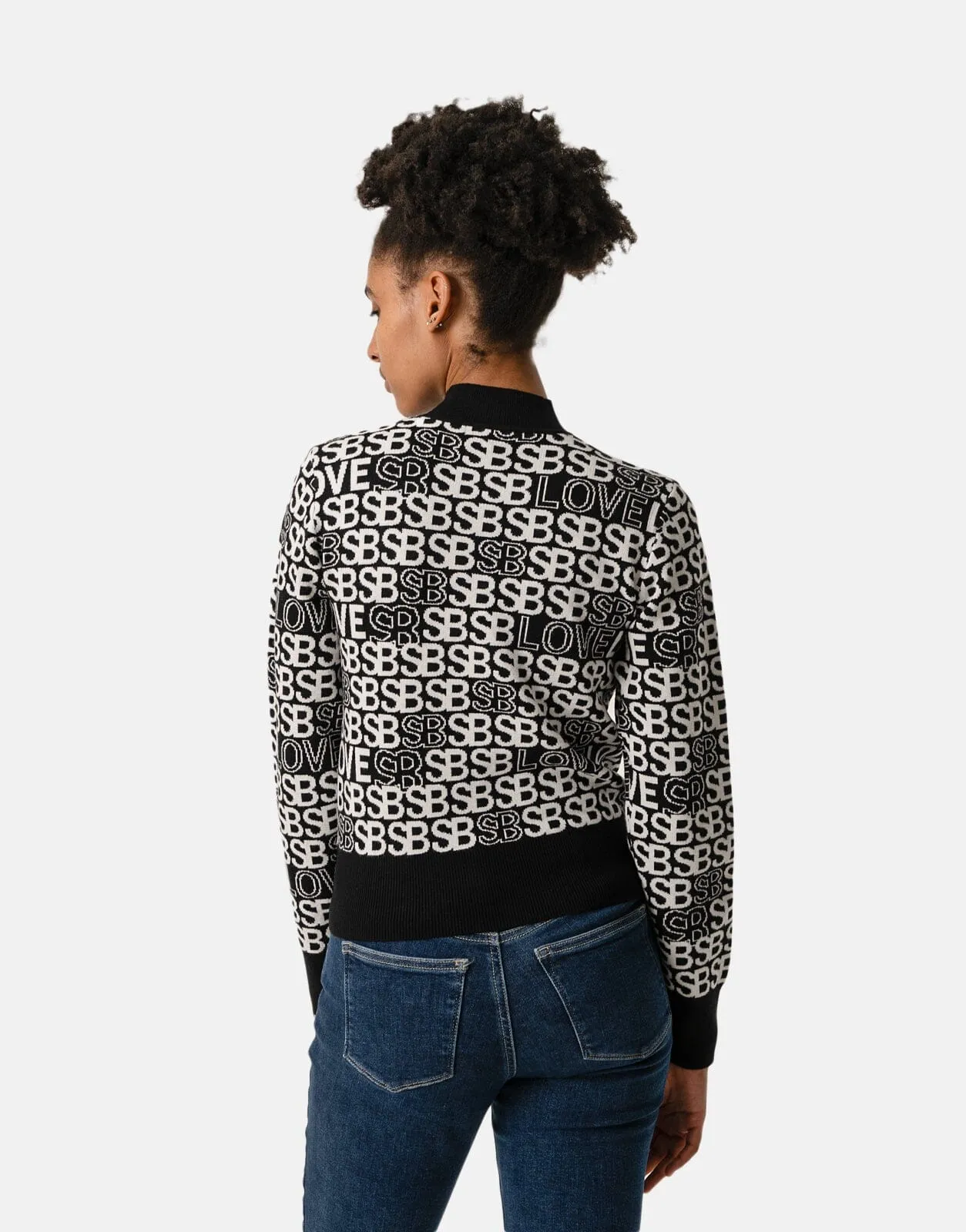 Sissy Boy Allover Print Turtle Neck