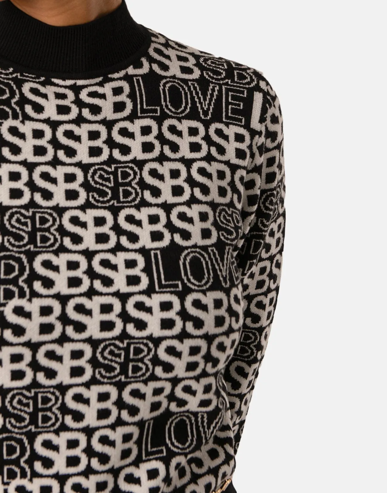 Sissy Boy Allover Print Turtle Neck