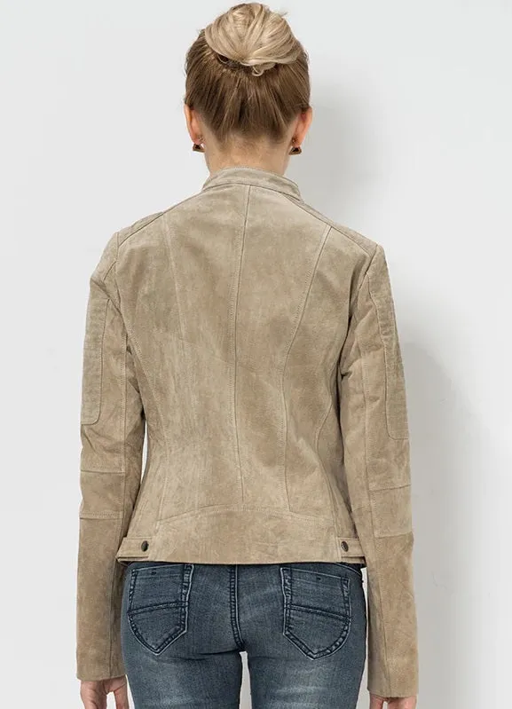 Slim Fit Genuine Leather Jacket for Women By TJS