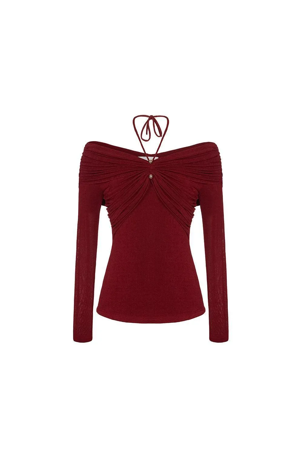Son Bodycon Long Sleeved Knitted Fabric Top