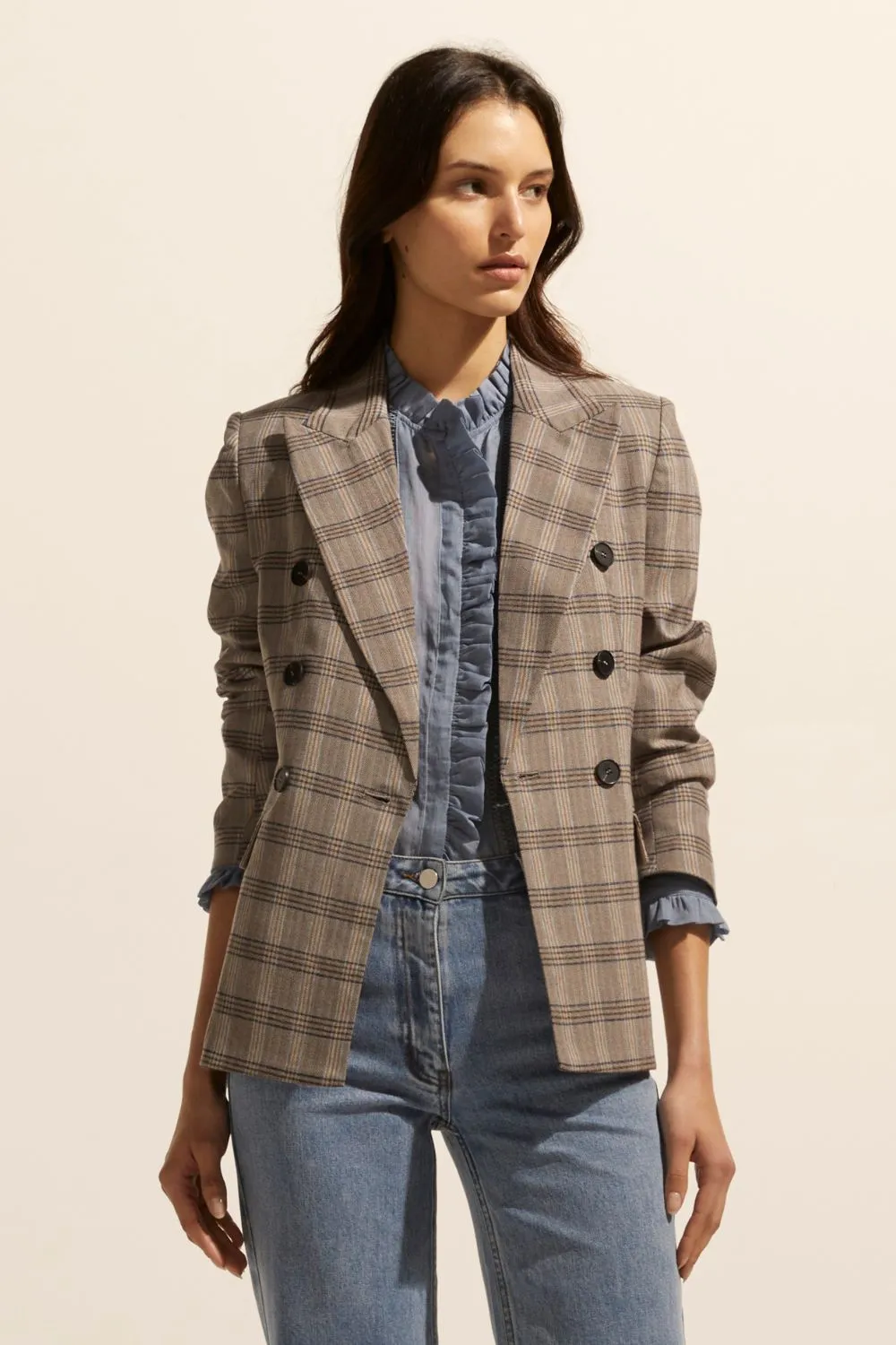 spurt jacket - Mousse check