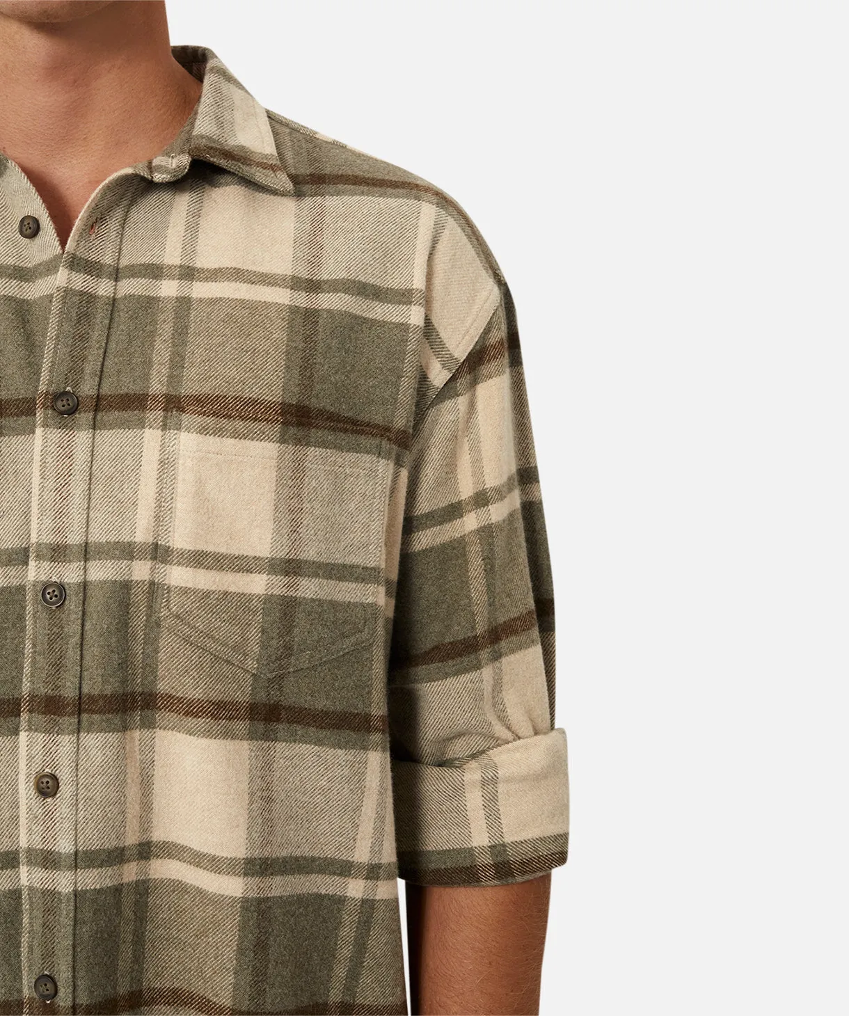 The Dakota Ls Shirt - Stone/Sage