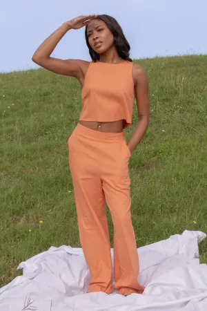 The Linen Pant (Rust Orange)