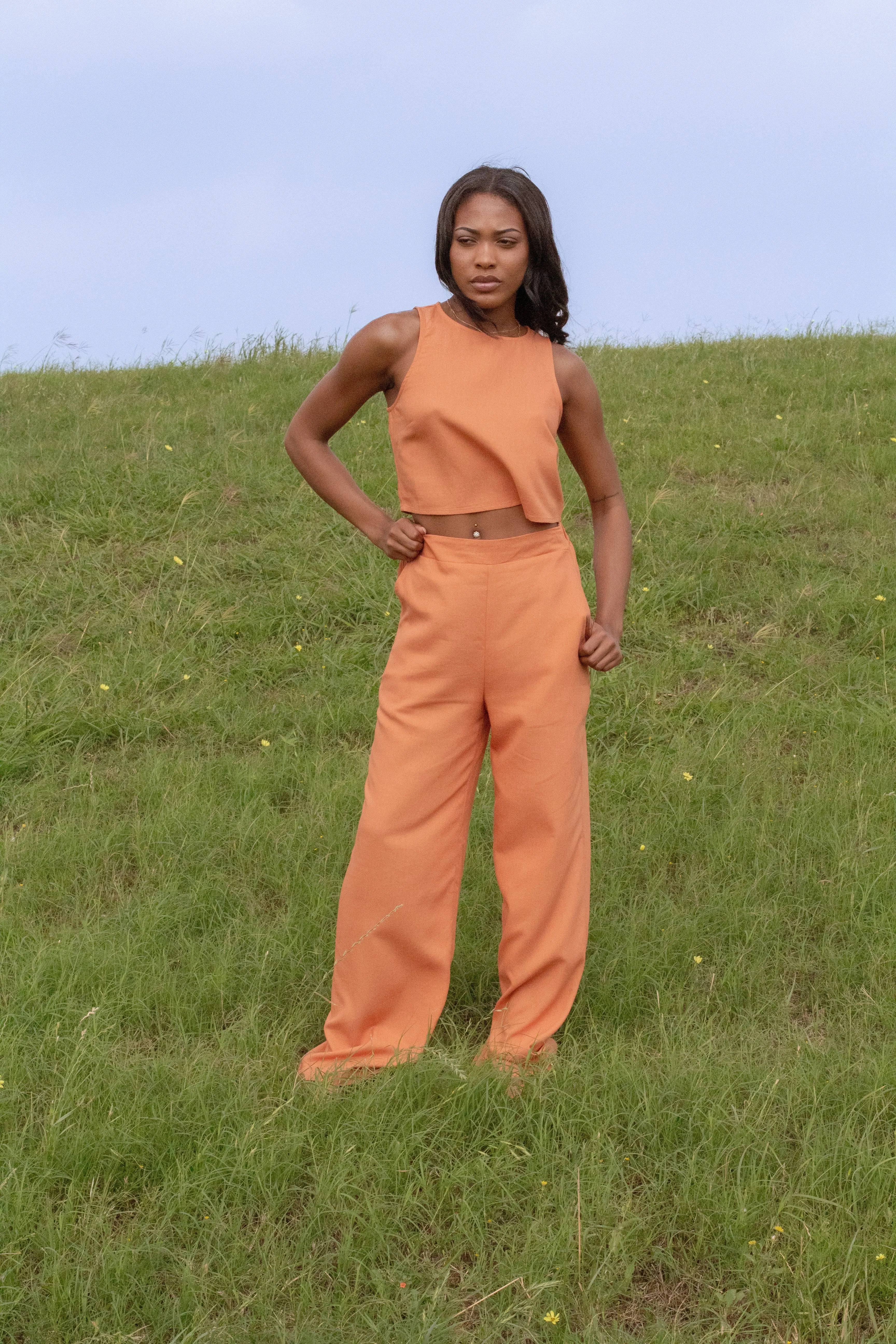 The Linen Pant (Rust Orange)