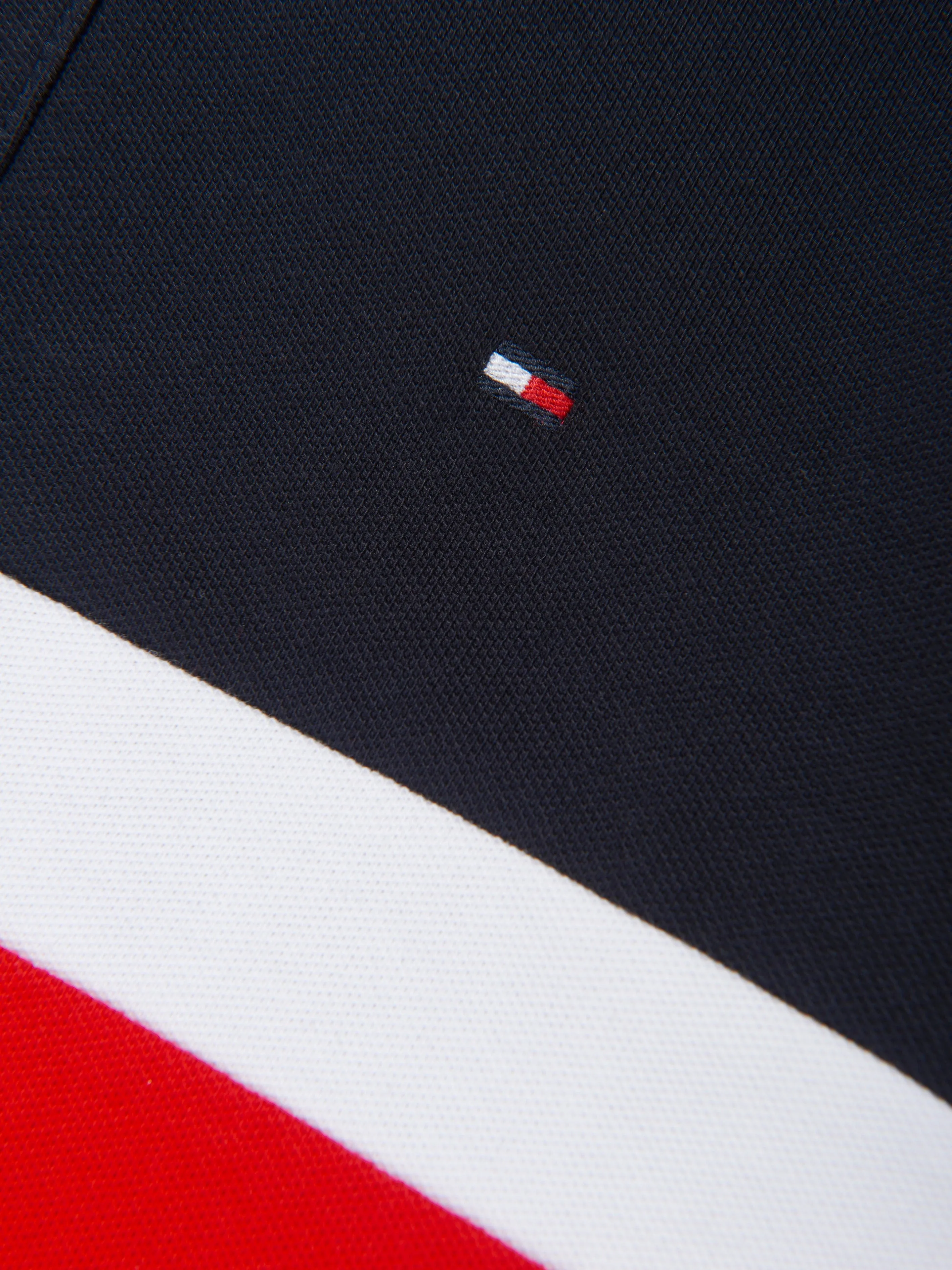 Tommy Hilfiger Boys Corporate Colourblock Polo Shirt in Navy