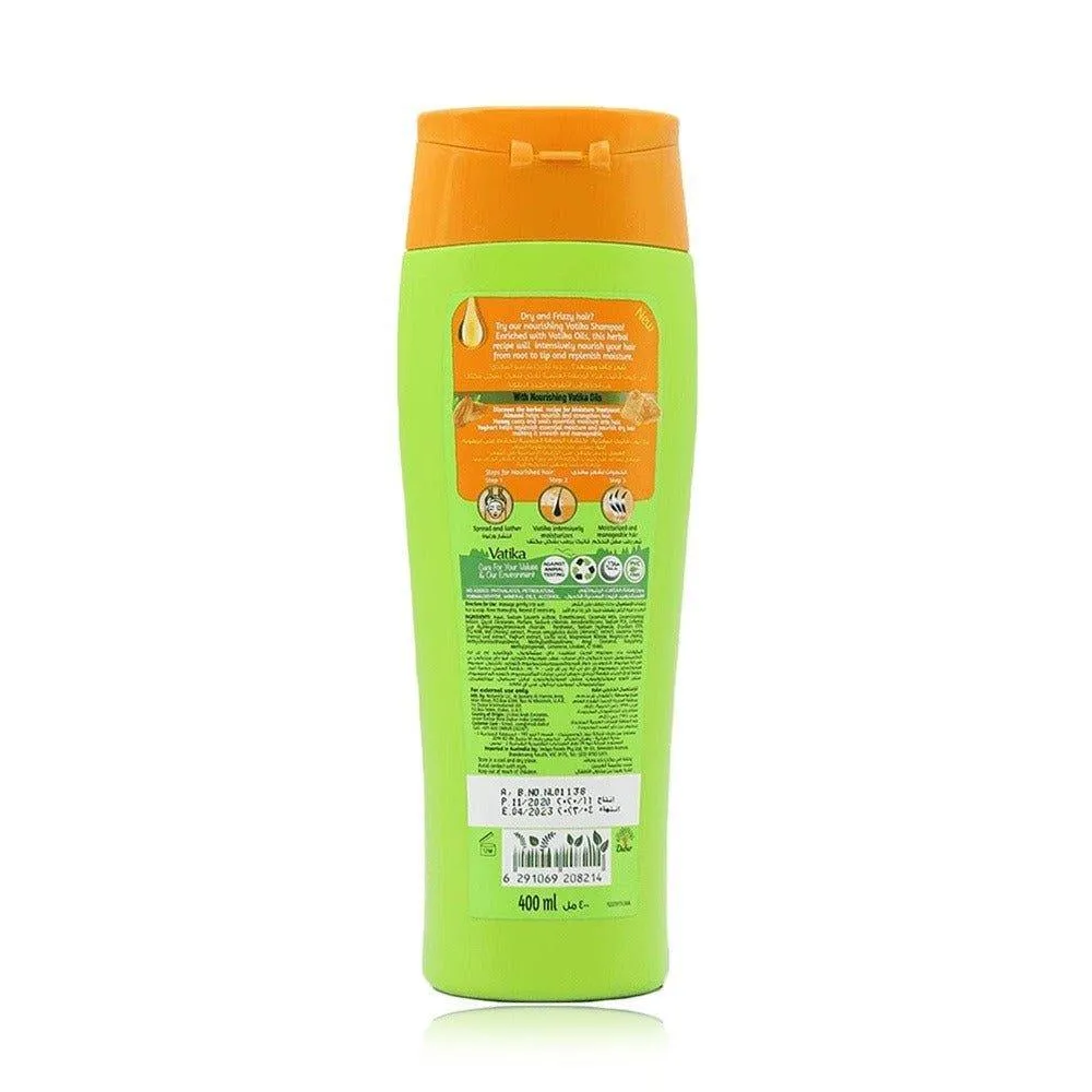 Vatika Almond & Honey Moisture Treatment Shampoo With Nourishing Vatika Oils For Dry and Frizzy hair 2 x 400ml