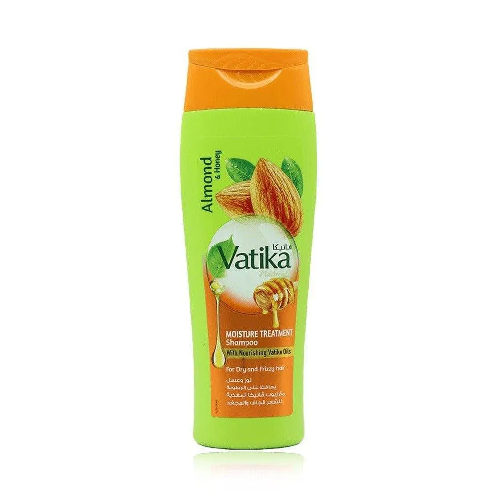 Vatika Almond & Honey Moisture Treatment Shampoo With Nourishing Vatika Oils For Dry and Frizzy hair 2 x 400ml