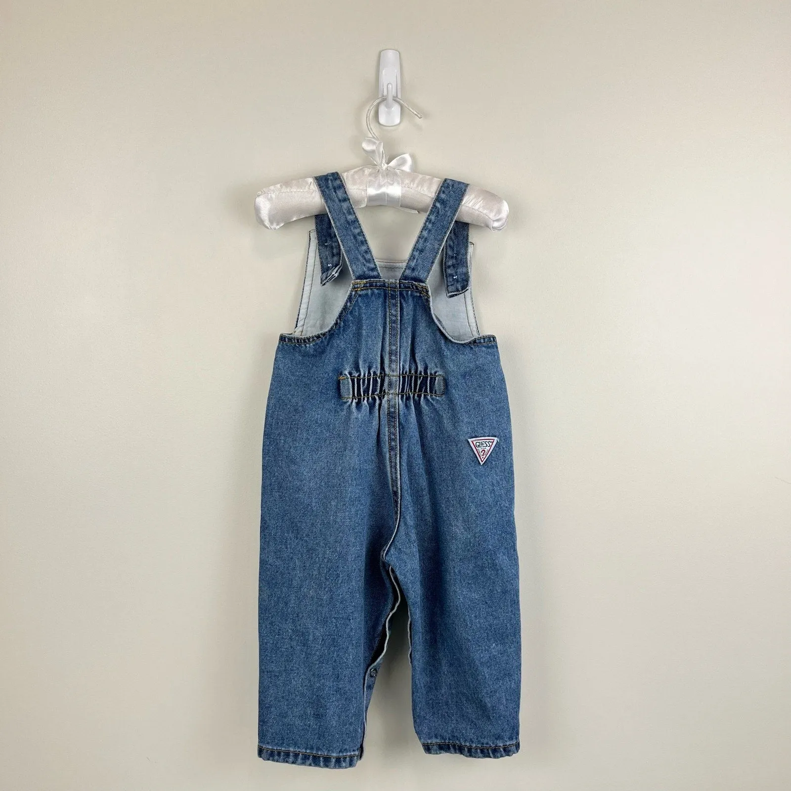Vintage Guess Leather Patch Overalls 24 Months USA