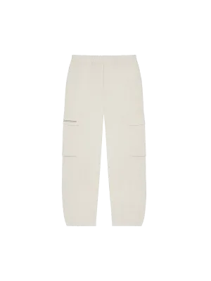 Womens Organic Cotton Linen Cargo Pants—limestone