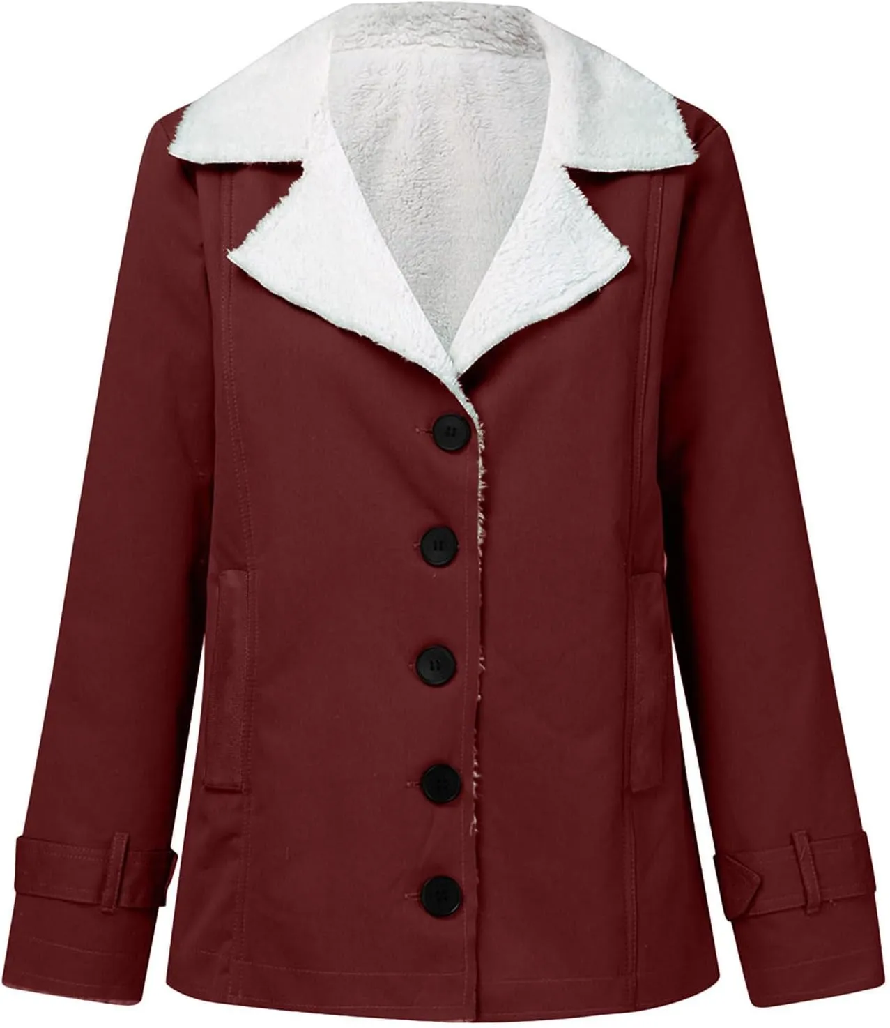 Womens Plus Size Sherpa Fleece Jackets Fashion 2023 Oversized Lapel Fuzzy Coat Warm Winter Faux Fur Outerwear