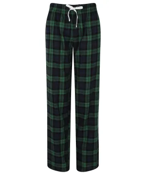 Womens tartan lounge pants | Navy/Green Check
