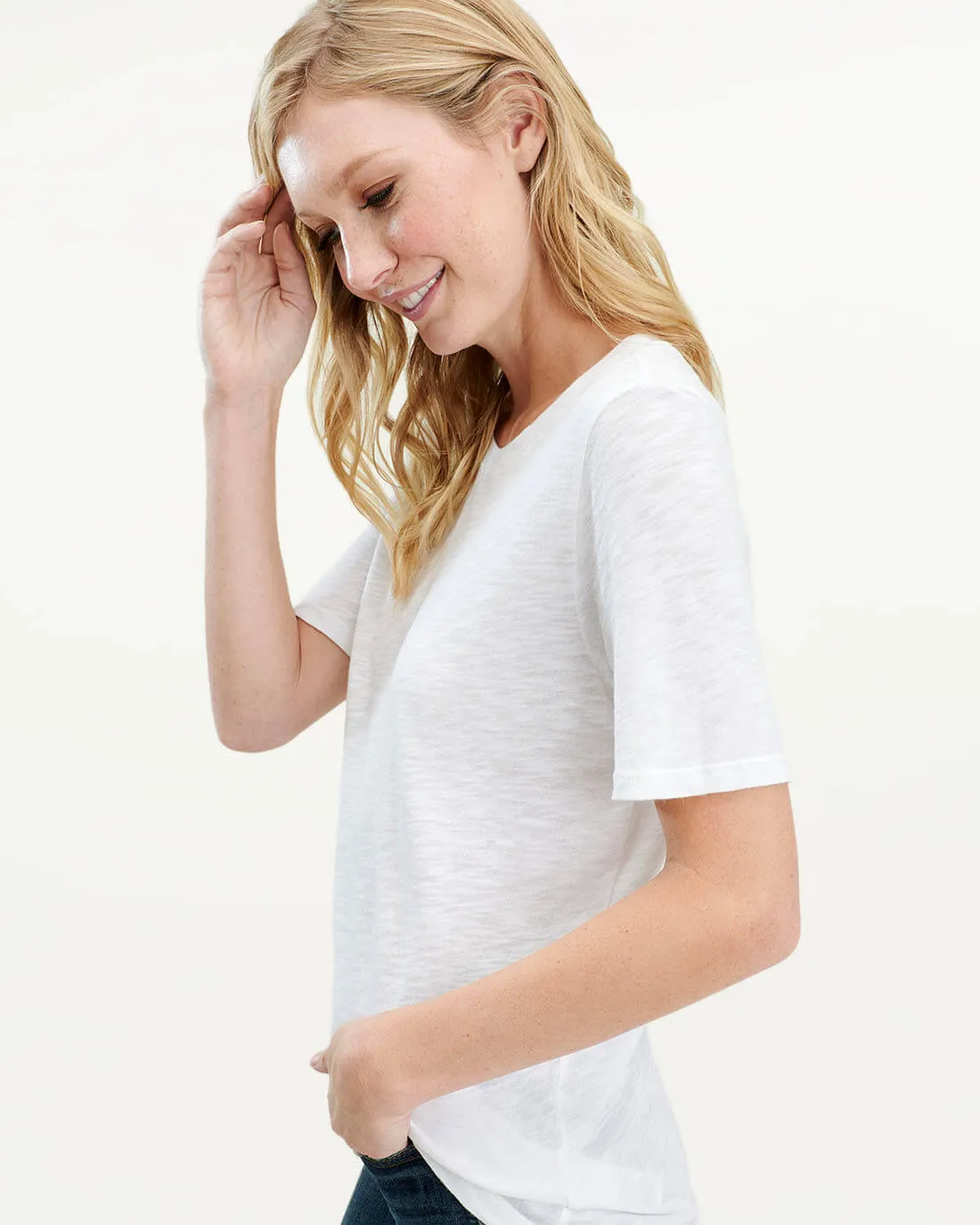 Zoe Slub Crew Neck Tee
