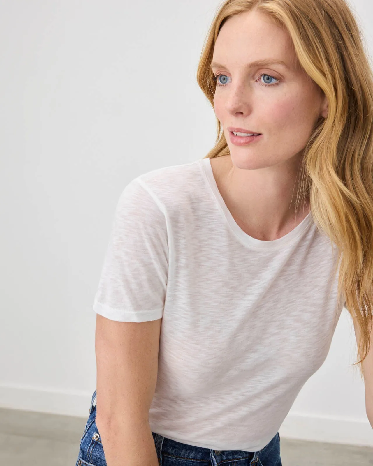 Zoe Slub Crew Neck Tee