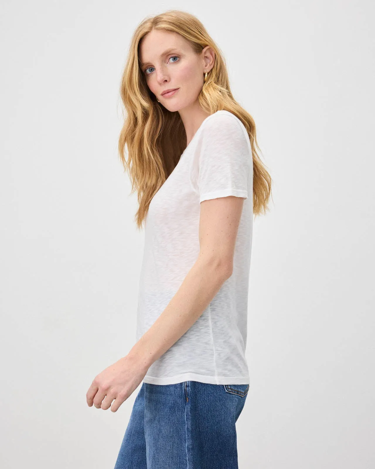 Zoe Slub Crew Neck Tee