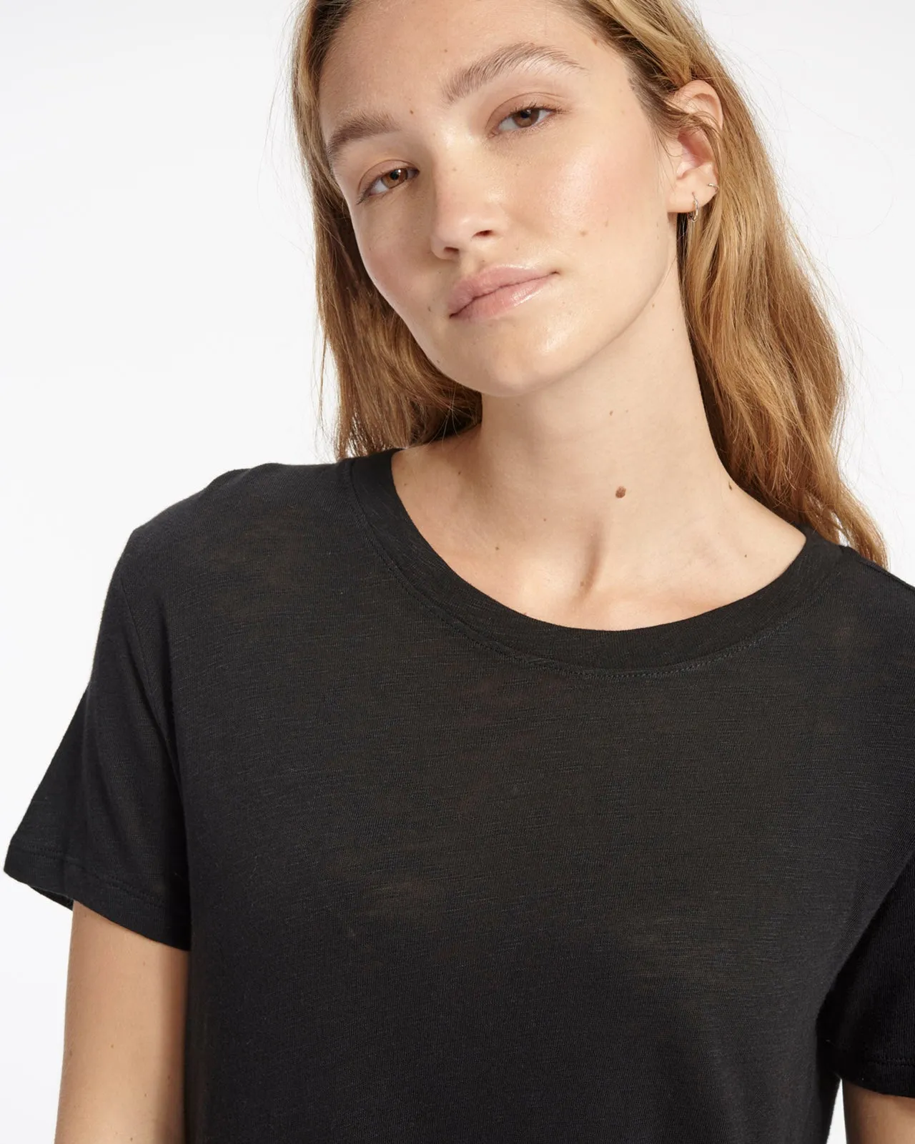 Zoe Slub Crew Neck Tee